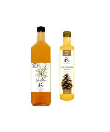 S heylaana Natural Oleaster Vinegar 1000 ml and Pine Cone Vinegar 500 ml