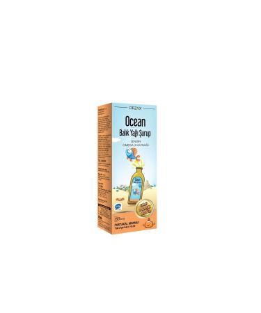 Ocean Omega 3 Orange Flavored Fish Oil Syrup 150 ml Orange Flavored for Children..orzx