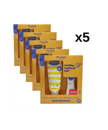 Mustela Spf50+ Sun Lotion 200ml + Hydra baby Body Lotion 100ml x 5 pcs