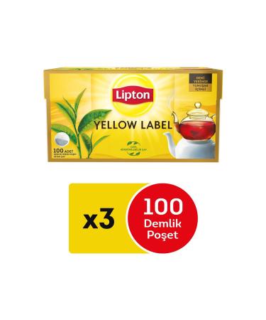Lipton 3 Pieces Yellow Label Teapot Tea Bags 100pcs