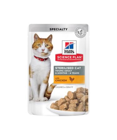 Hill's SCIENCE PLAN Chicken Neutered Young Adult Cat Pouch 6X85g - Buy Online on GoSupps.com