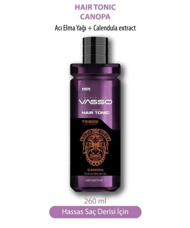 Vasso Men Sensitive Scalp Soothing Hair Tonic - Tribes Canopa Hair Tonic 260 ml