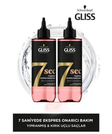 Gliss 7 Seconds Express Split Hair Repair Liquid Cream - 7 Sec Split Hair Miracle X 2