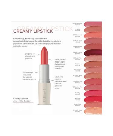 Farmasi Creamy Lipstick Lipstick (15 Hot Tahiti 4g) - Buy Online on GoSupps.com