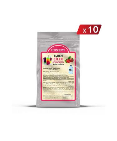 Alt ncezve Ice Slush Snowy Iced Snow Powder | Strawberry 1.250 gr - 10 LX 10 Pieces