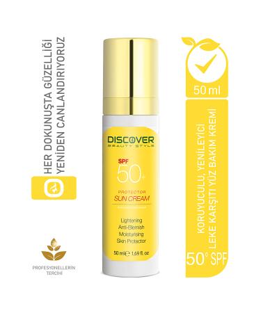 Discover Beauty Style Sun Cream 50+SPF Anti-Spot Protective Effect 50 mL