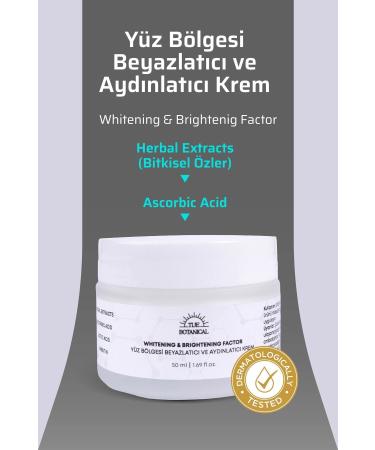 T JE BOTAN CAL Face Area Whitening and Brightening Cream - 50 ml - Whitening & Brightening Factor
