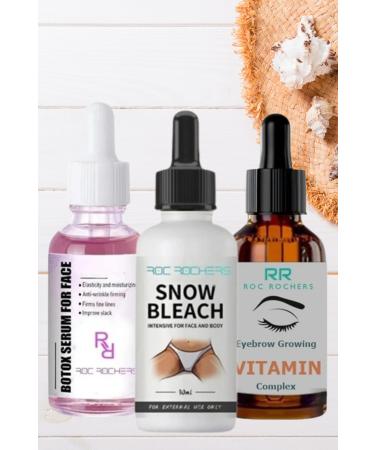 roc rochers Eyebrow & Eyelash Growth Serum + Skin Whitening Serum + Botox Plumping Serum - Buy Online on GoSupps.com