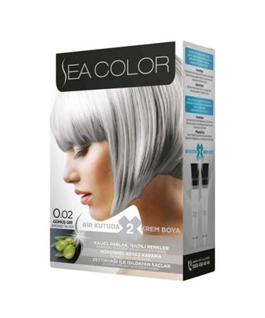 Sea Color Hair Dye Silver Grey 0/02