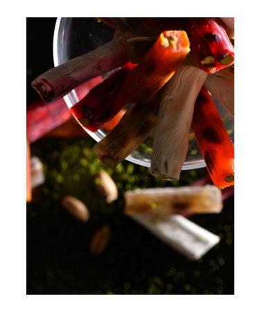 ar ba Pistachio Pomegranate Wick Turkish Delight 350 gr (CB223)