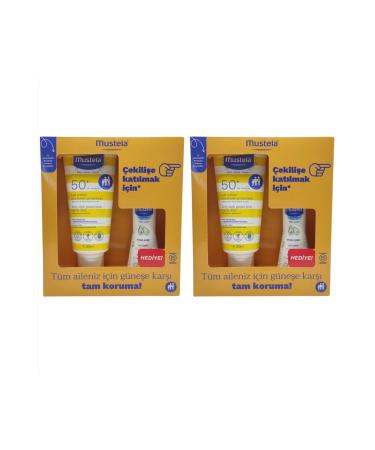 Mustela Spf50+ Sun Lotion 200ml + Hydra baby Body Lotion 100ml x 2 pcs