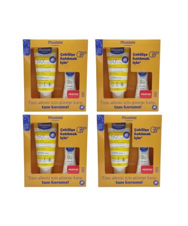 Mustela Spf50+ Sun Lotion 200 ml + Hydra Baby Body Lotion 100 ml x 4 Pieces