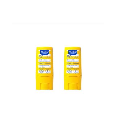 Mustela High Protection Factor Spf 50 Stick Sun Cream 9 Ml 2 Pieces