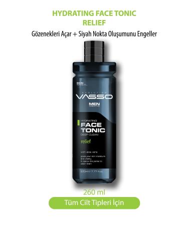 Vasso Men Pore Opening Face Cleansing Tonic - Face Tonic 260 ml