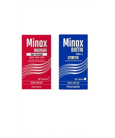 Humanis Minox Biotin 90 Tablets and Woman 60 Capsules 2 Pack