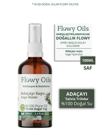 Celenzea Sage Water Glass Bottle 0 Fully Pure Natural Oil Distillation Hydrosol Water Sage Hydrosol 100ml