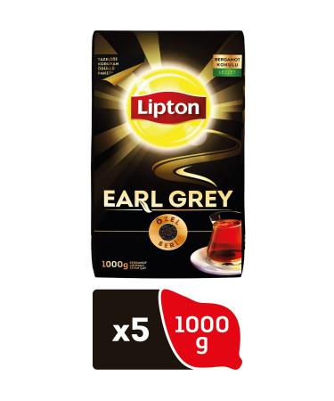 Lipton Earl Grey Loose Tea 1000 gr Set of Five