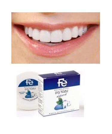 Fe Original Whitening Smokers Tooth Powder Fluoride Cigarette Tea Coffee Stain - Tartar Plaque Preventer