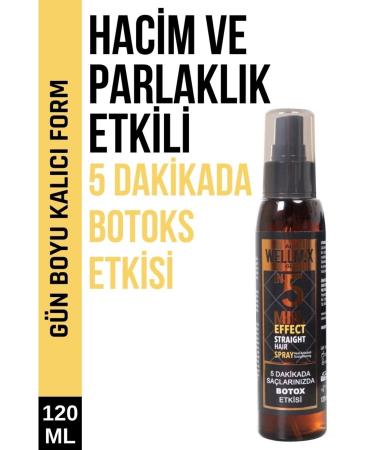 Wellmax Volume and Shine Effective Botox Effect on Your Hair in 5 Minutes Lasting Form All Day Long 120 Ml