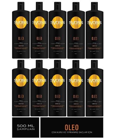 Syoss Oleo Shampoo for Very Dry and Damaged Hair 500 Ml X 10 Pieces (Box)