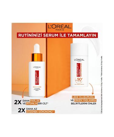 L'Oreal Paris Revitalift Clinical Spf 50 ML + Vitamin C Brightening Serum 30ml