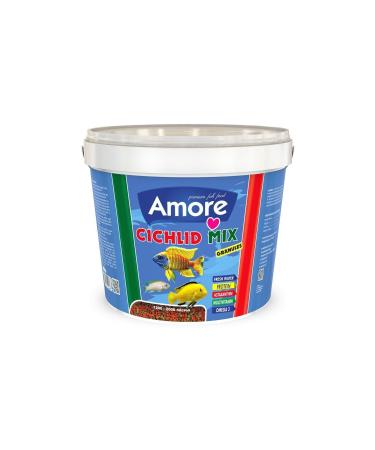 AMORE Cichlid Mix Granules 3 Kg Bucket Malawi Cichlid 42protein Mixed Granule Aquarium Fish Food
