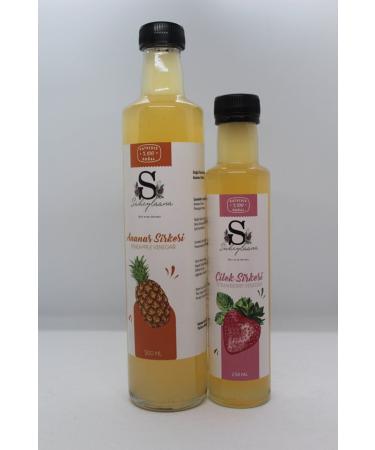 S heylaana Natural Pineapple Vinegar 500 Ml - Natural Strawberry Vinegar 250 Ml