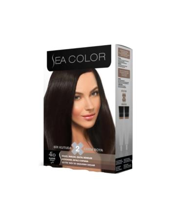 Sea Color Kit Hair Dye 4.0 Brown (6 PIECES)