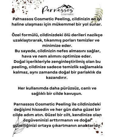 Parnassos Cosmetic Brightening Nourishing and Dead Skin Remover Skin Care Peeling - Buy Online on GoSupps.com