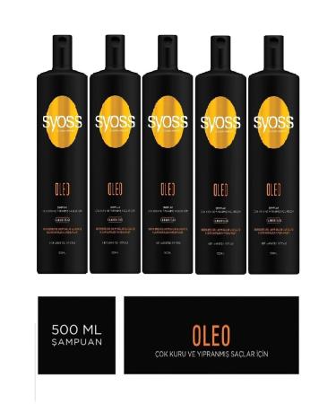Syoss Oleo Shampoo for Very Dry and Damaged Hair 500 Ml X 5 Pieces (Box)