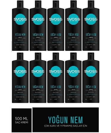 Syoss Intensive Moisture Shampoo for Dry and Weak Hair 500 Ml X 10 Pieces (Box)