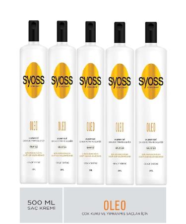 Syoss Oleo Hair Care Conditioner for Very Dry & Damaged Hair 500 Ml X 5 Pieces