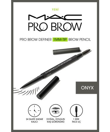 Mac M A C PRO DEFINER 1MM TIP BROW PENCIL - ONYX - EYEBROW MASCAR PSSN3050