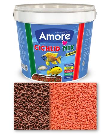 AMORE Malawi Cichlid Mix Granule 3kg Bucket Sera Discus 200gr Granured 300gr Coloring Fish Food