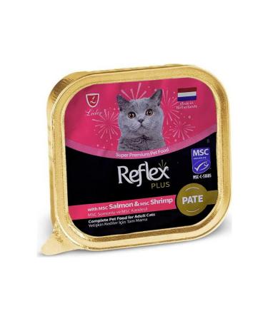 Reflex Adult Cat Canned Food with Salmon and Shrimp Paste 85gr - 48 Pieces - Buy Online on GoSupps.com