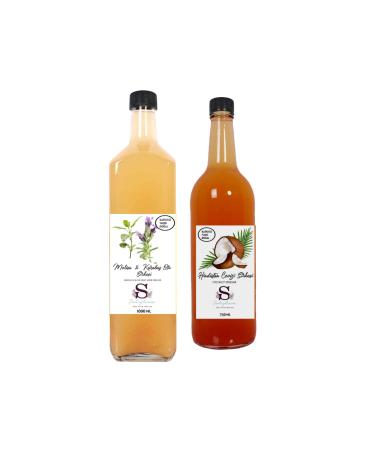 Suheylaana Natural Melissa & Black Pepper Vinegar 1000 ml and Coconut Vinegar 750 ml