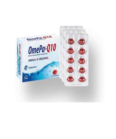 Omepa -q 10 Fish Oil and Coenzyme Q10 (ubiquinol) Containing Supplementary Food