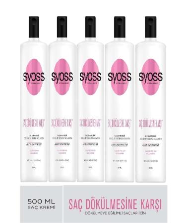 Syoss Strengthens Hair Care Cream Against Hair Loss 500 Ml X 5 Pieces