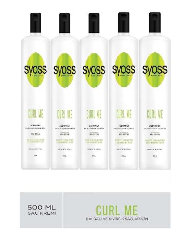 Syoss Curle Me Soy Protein Hair Care Cream for Wavy and Curly Hair 500 Ml X 5 Pieces