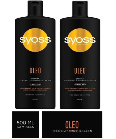 Syoss Oleo Shampoo for Very Dry and Damaged Hair 500 Ml X 2 Pieces