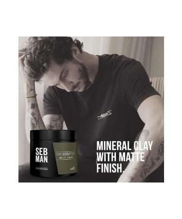 Sebastian Seb Man The Sculptor Long-lasting Hold Matte Clay-Moveable and Textured Hair 75ml/GEM-9 9LK9 - LK3L
