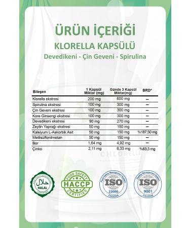 Gokcek Chlorella Capsule (CHLORELLA CAPSULE) - Buy Online on GoSupps.com