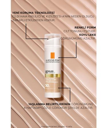La Roche Posay Anthelios Age Correct Daily Tinted Cream SPF50+ 50 ml - Buy Online on GoSupps.com