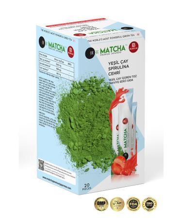Bilge la Matcha Premium Japanese Premium Japanese Strawberry Flavored Detox Burner Form Matcha Tea 1 Box