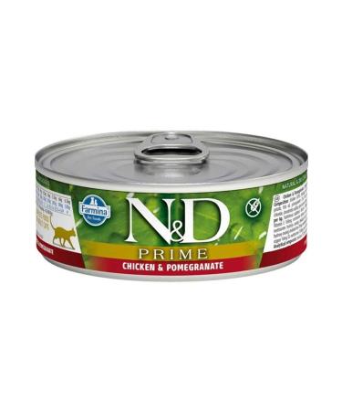 N & D Chicken and Pomegranate Grain-Free Canned Adult Cat Food 12 x 70 gr