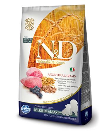 & D Low Grain Lamb Blueberry Medium Breed Puppy Food 12 kg