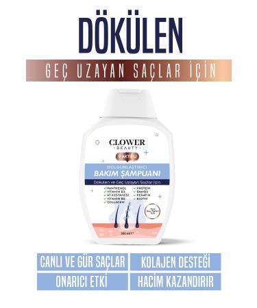 CLOWER BEAUTY Collagen and Keratin Anti-Hair Loss Fast Hair Growth Plumping Repairing Nourishing Shampoo