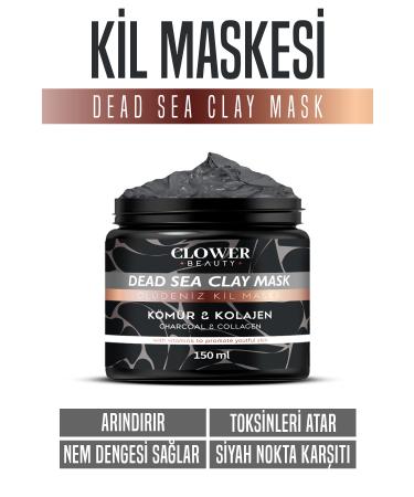 CLOWER BEAUTY Collagen Acne and Blackhead Stain Remover Collagen Dead Sea Clay Mask 150 gr