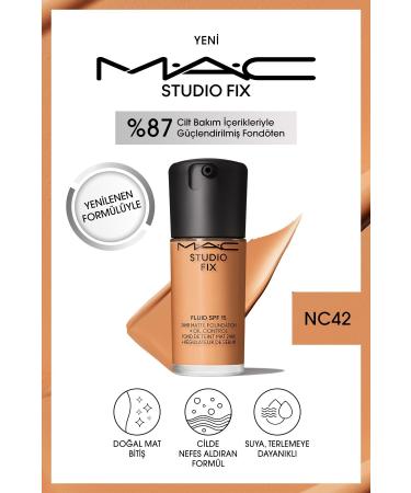 Mac NEW FORMULA STUDIO FIX FLUID SPF 15 MATTE FOUNDATION-NC42 30 ML KEYON2820