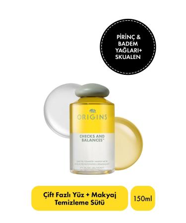 Origins Checks and Balances Milky Oil Dual Phase Face + Make-Up Remover Milk 150ml